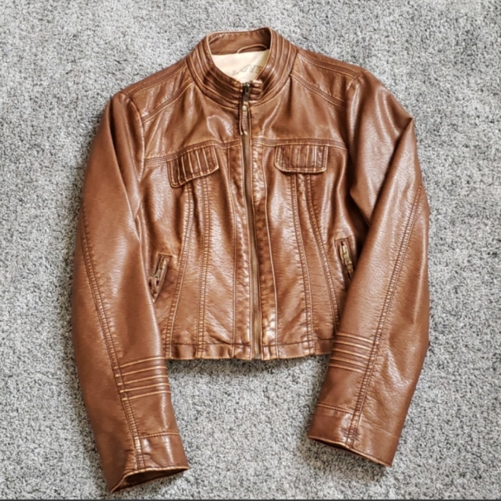 Faux leather jacket